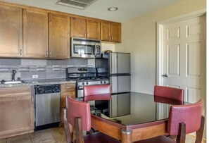 Dining and kitchen area