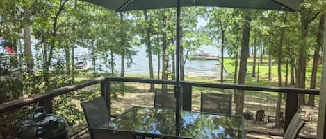 Grill on the deck and unwind, the perfect spot to soak up the lakeside ambiance.