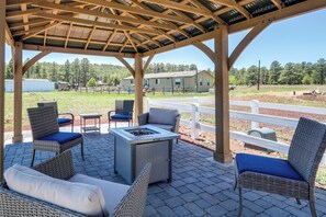Outdoor Space | Gazebo | Fire Pit Table | Single-Story Home