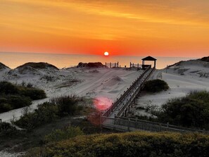Wake up early to witness the breathtaking Outer Banks sunrise.