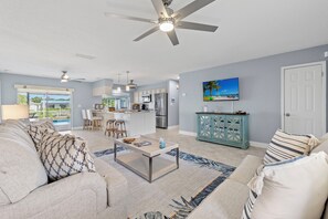 Living Room w/ Sleeper Sofa & 65" tv