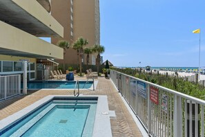 Enjoying the best of both worlds - pool and beach!