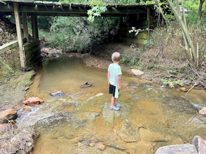 Sammys Lodge sits on White Booger Branch Creek. 