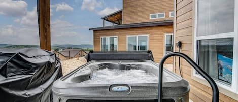 Soak in the hot tub