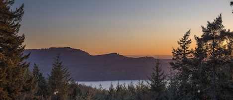 View from the deck. Don't miss the sunset!