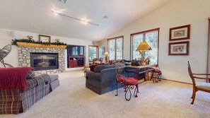 Furniture, Indoors, Living Room, Home Decor, Fireplace