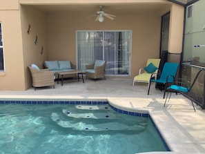 Pool and seating area