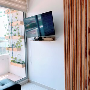 view tv and balcnoy