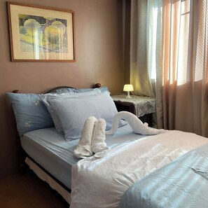 Pull out bed with nice linens