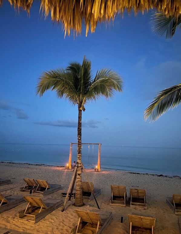 Dinner on the beach at Stonecrab