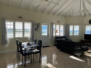 open concept living/dining