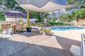 Backyard Oasis!  Versatile space for whatever mood you come with.The pool is not heated.