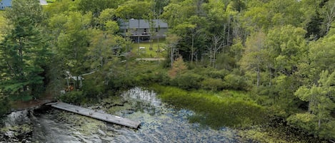 Arial shot of house on Seal Cove