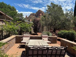 Firepit with amazing views of Red Rocks