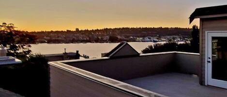 Custom roof-top deck lends to breathtaking Sunrise/Sunset Views 