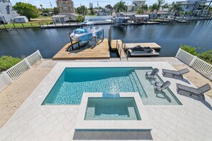 Luxury Pool and Hot Tub overlooking water!