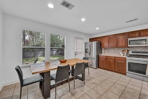Enjoy eating meals together during your stay