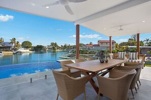 Perfect entertaining area for an afternoon BBQ while watching the kids in the pool