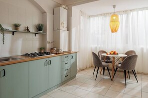 Fully equipped and very spacious kitchen with dining table