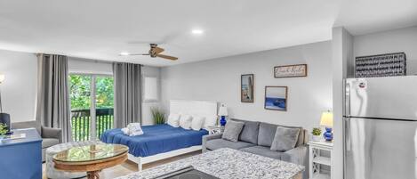 Open Living Space with King Bed