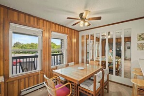 Our spacious dining area, seamlessly connected to the kitchen, provides the perfect setting to savor delicious home-cooked meals. Gather around the table and make every meal an experience.