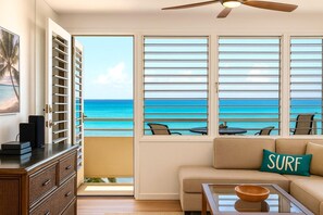 Where sea meets sky, unwind on a cozy sofa with a ?surf? state of mind and a view that?s pure tropical magic NAB-107