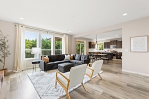 Open concept living room. 