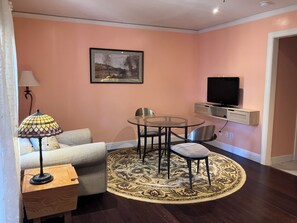 Living work dining area of the garden-facing big room