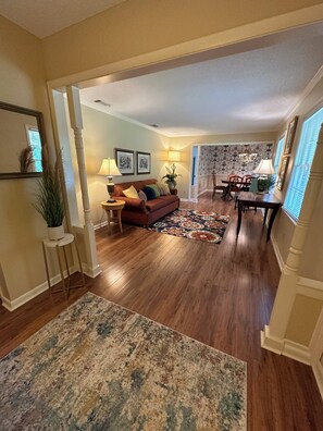 Foyer, Living Room, Dining Room