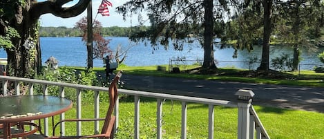 Beautiful views of Cassadaga Lake from front patio