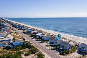A slice of paradise: this beachfront home is a true gem by the ocean.