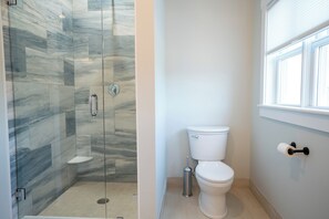 Bathroom with gorgeous shower