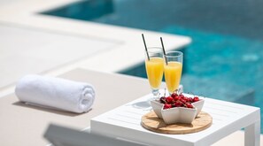 Details on the terrace of the Croatian luxury villa Canzona di Mare 1 in Vela Luka on the island of Korčula in Dalmatia