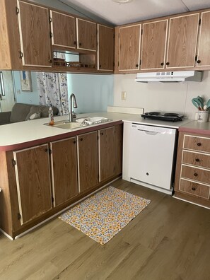 Open kitchen with dishwasher