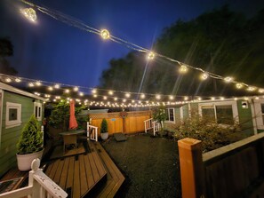 Courtyard string lights