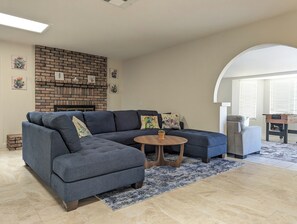 Livingroom and entrance to game room