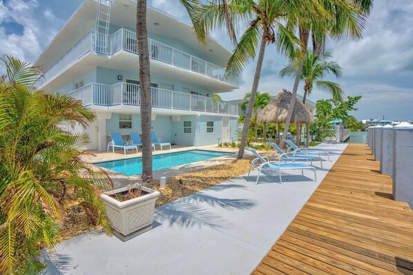 Back Exterior with Pool and Patio view 2