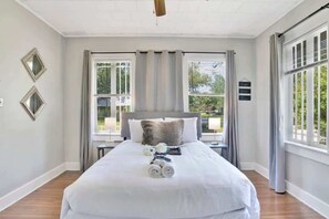 Bedroom with large windows