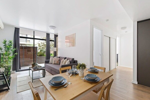 A spacious & well furnished interior.