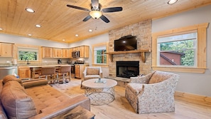 View from Living Space to Kitchen