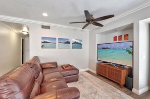 Living room with comfortable seating - sofa sleeper couch