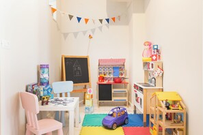 kids corner in our 85m2 playroom!