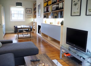 Another angle of the spacious living room, on the first floor.