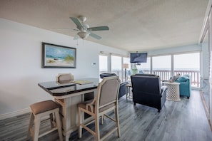Dining table with seating for six