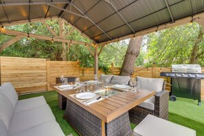 Shared Backyard | Gas Grill | Additional Vacation Rental Available