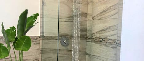 Rain shower in bathroom