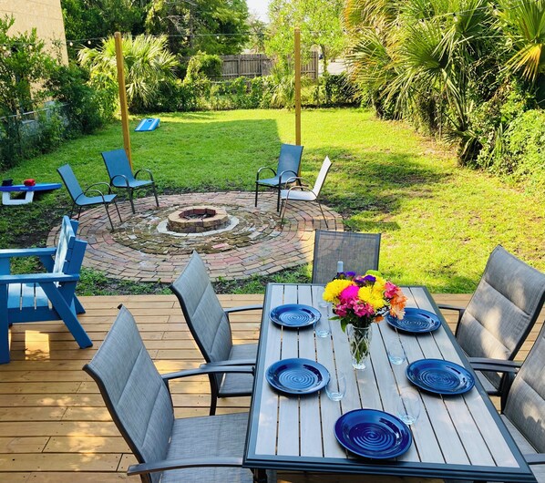 Backyard oasis perfect for enjoying friends and family!