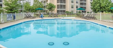 Outdoor pools with hot tubs open Memorial Day weekend thru Labor Day Weekend