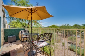 Private Patio | Mountain Views | Gas Grill w/ Side Burner