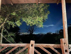 view from the terrace at night